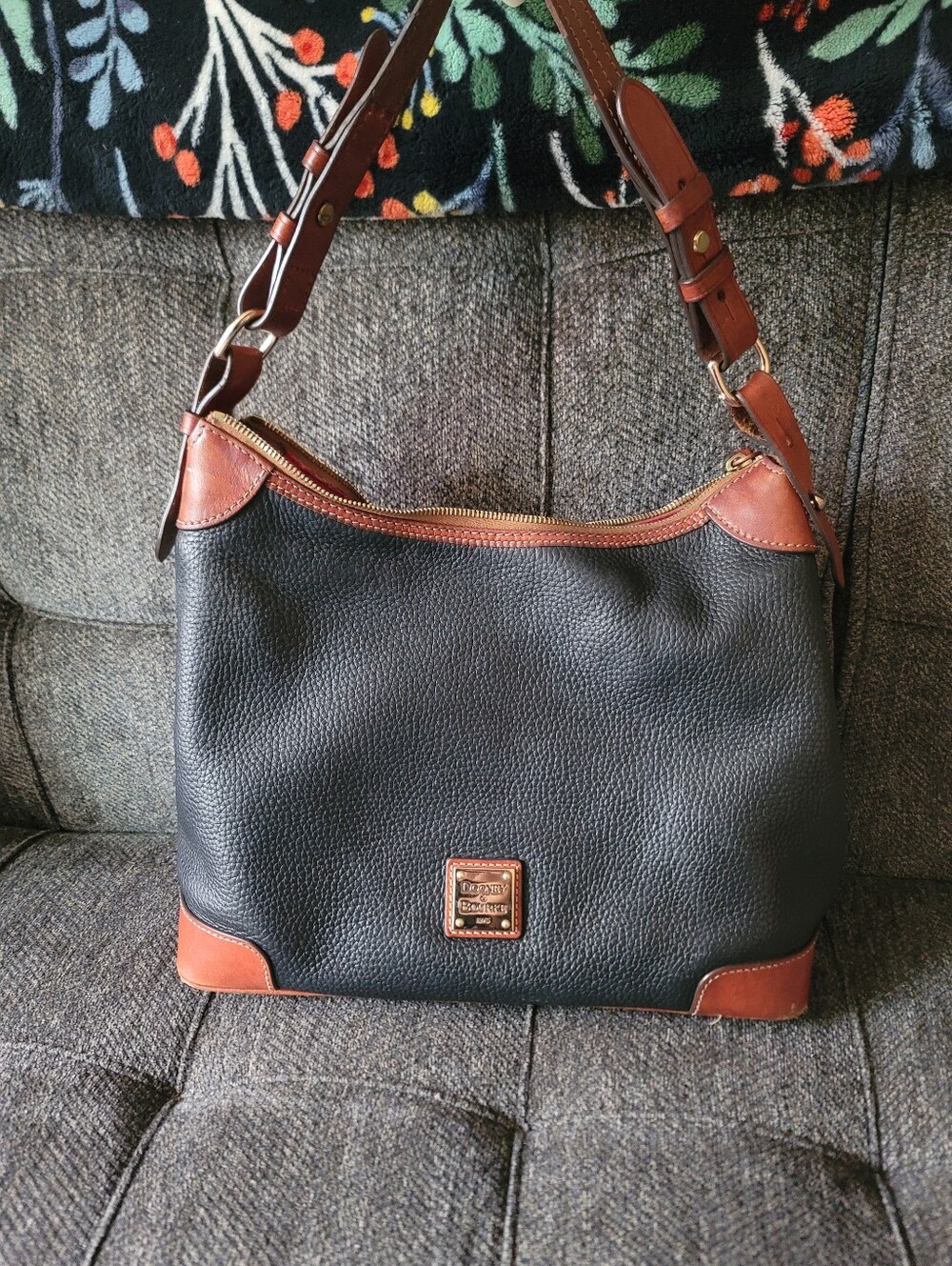Dooney & Bourke Pebble Grain Leather Hobo - Picture 3 of 16